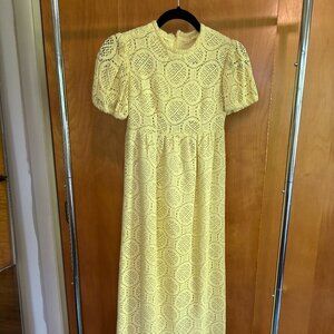 Yellow Crochet Dress